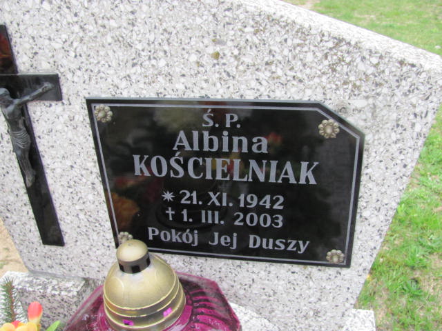 Albina Kościelniak 1942 Pieńsk - Grobonet - Wyszukiwarka osób pochowanych